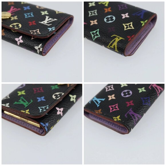 LOUIS VUITTON Monogram Multicolor Multicles 4 Key Case Black M93732 Auth 145870 - Picture 15 of 16